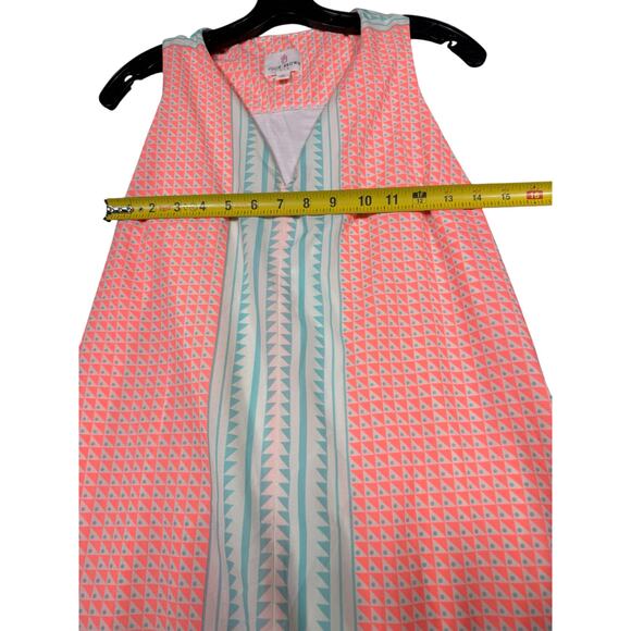 Julie Brown NYC Pink Geometric Print Sleeveless Dress Size 8 - Picture 4 of 7